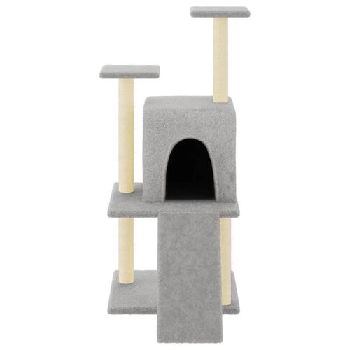 Kradsetræ med sisalstolper 110 cm lysegrå