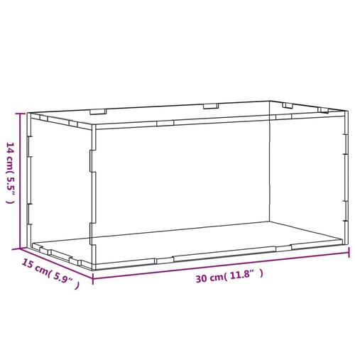 Montre 30x15x14 cm akryl transparent