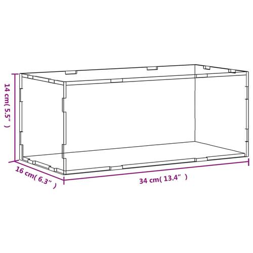 Montre 34x16x14 cm akryl transparent