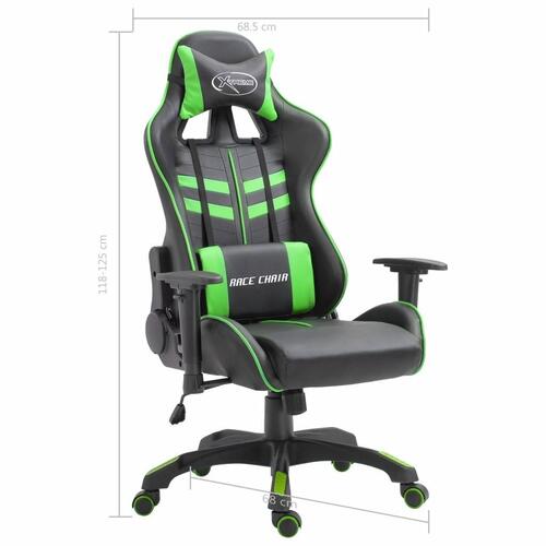 Gamingstol kunstlæder grøn