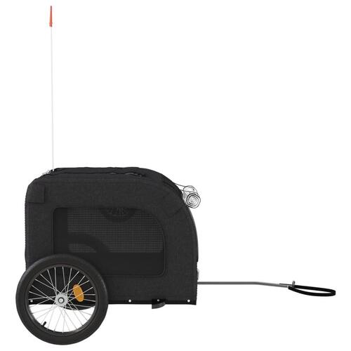 Cykeltrailer til kæledyr oxfordstof og jern sort