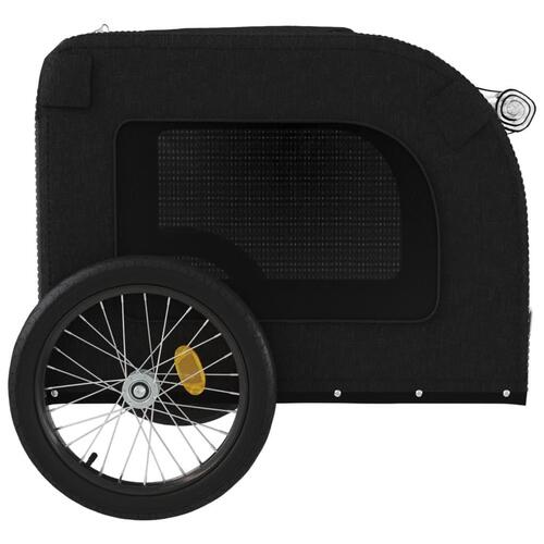 Cykeltrailer til kæledyr oxfordstof og jern sort