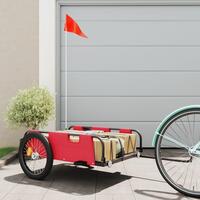 Cykeltrailer oxfordstof og jern rød