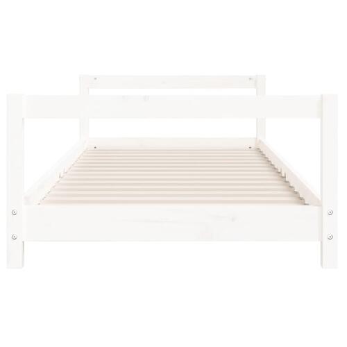 Sengeramme til juniorseng 80x200 cm massivt fyrretræ hvid