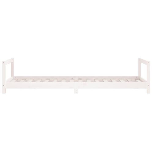 Sengeramme til juniorseng 80x200 cm massivt fyrretræ hvid