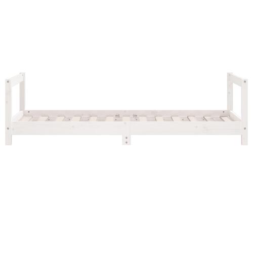 Sengeramme til juniorseng 80x160 cm massivt fyrretræ hvid