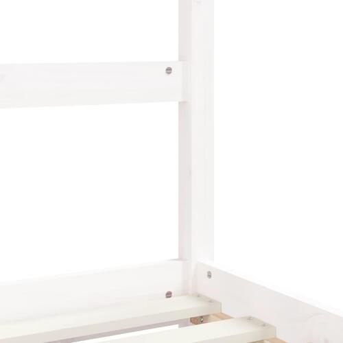 Sengeramme til juniorseng 80x160 cm massivt fyrretræ hvid