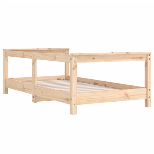 Sengeramme til juniorseng 70x140 cm massivt fyrretræ