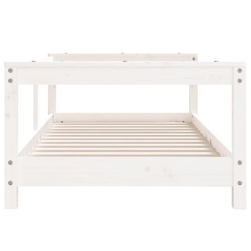 Sengeramme til juniorseng 70x140 cm massivt fyrretræ hvid
