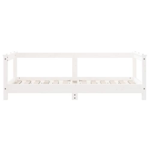 Sengeramme til juniorseng 70x140 cm massivt fyrretræ hvid
