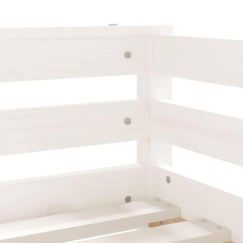 Sengeramme til juniorseng m. skuffer 70x140 cm massivt fyr hvid