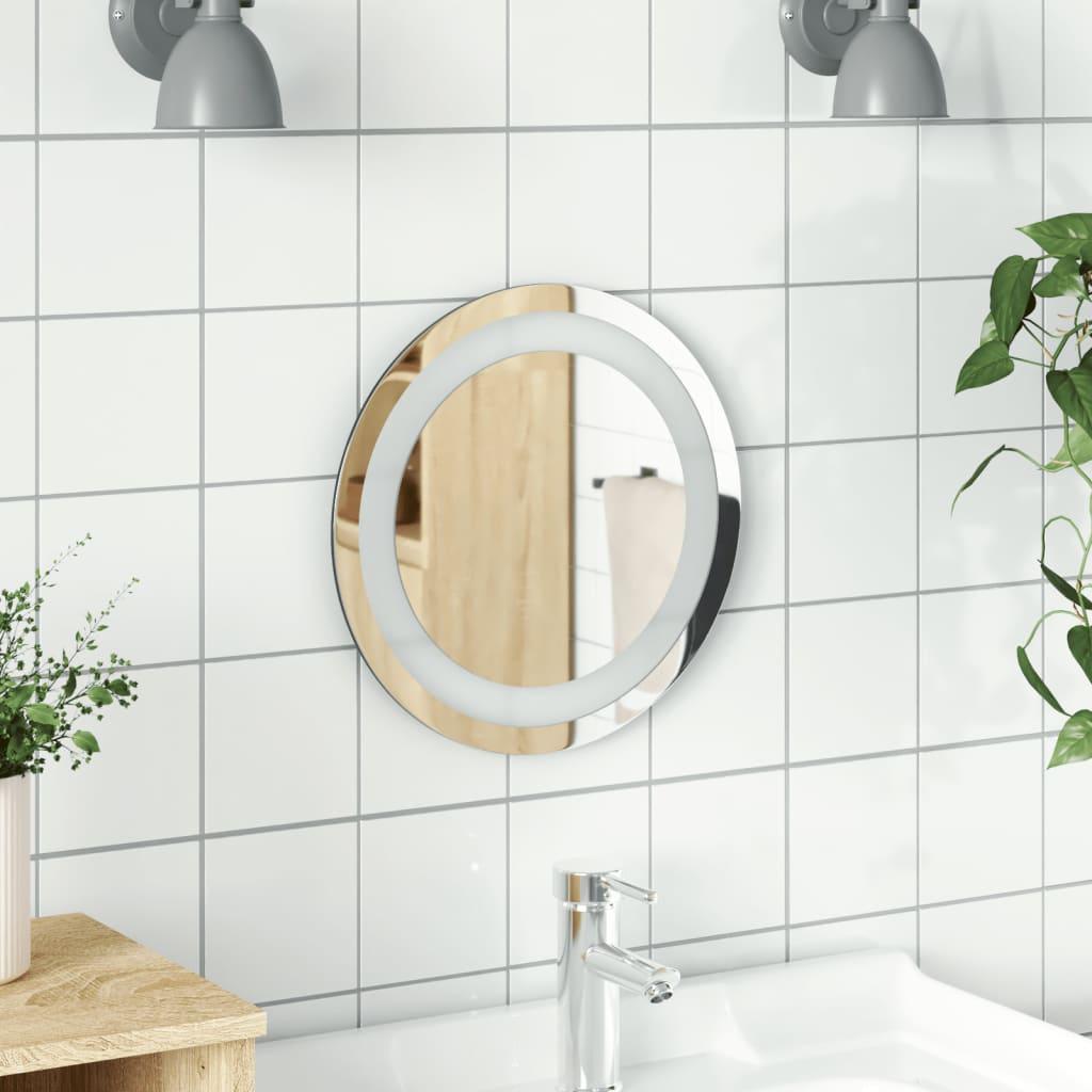 Badeværelsesspejl med LED-lys 30 cm rundt