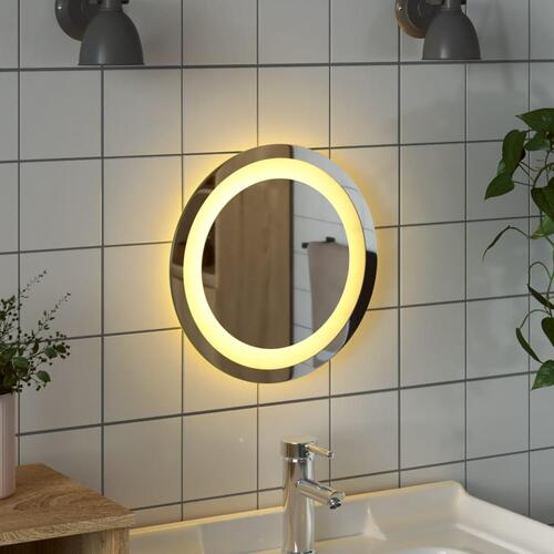 Badeværelsesspejl med LED-lys 30 cm rundt