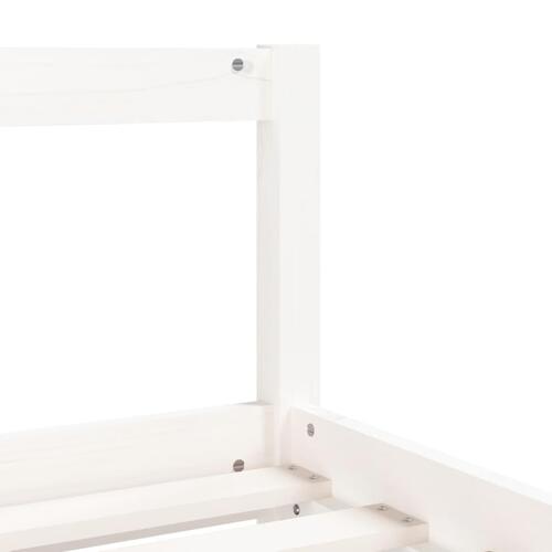 Sengeramme til juniorseng 90x190 cm massivt fyrretræ hvid