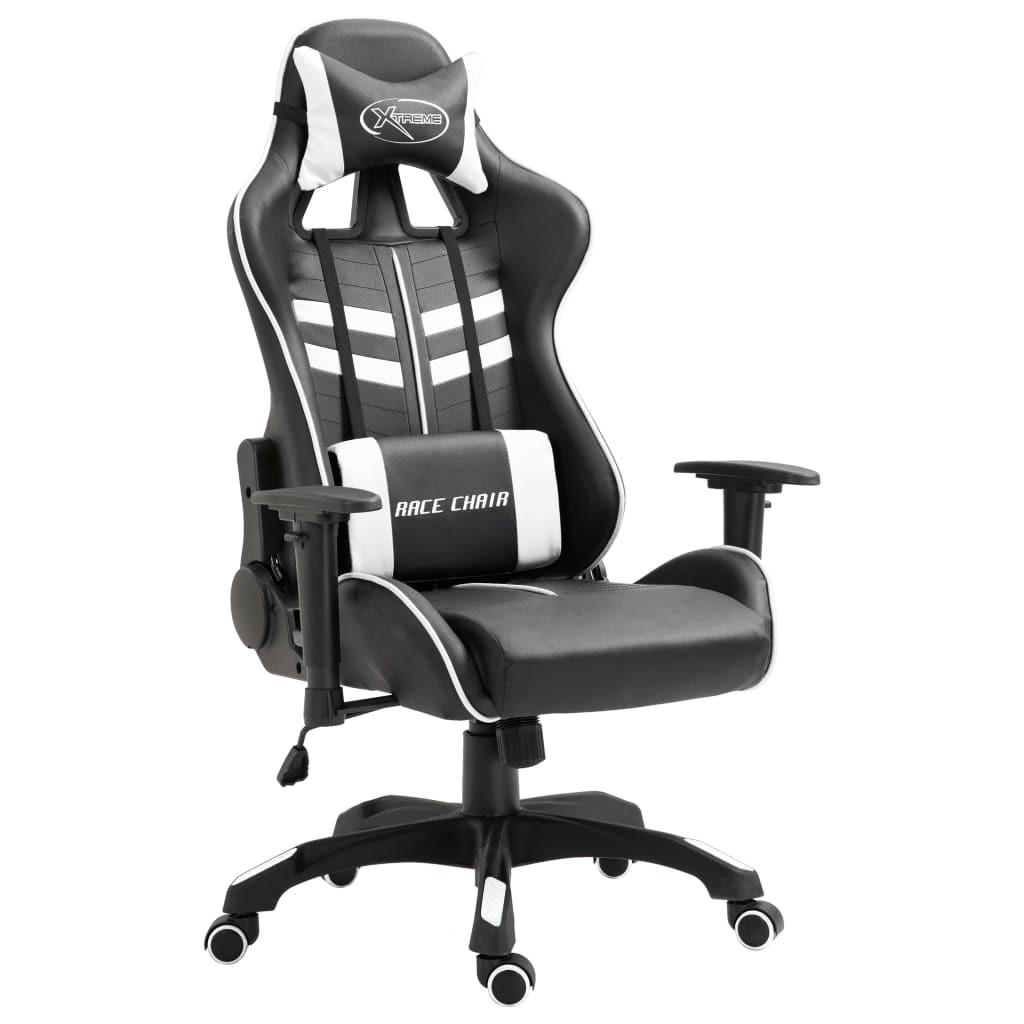 Gamingstol kunstlæder hvid