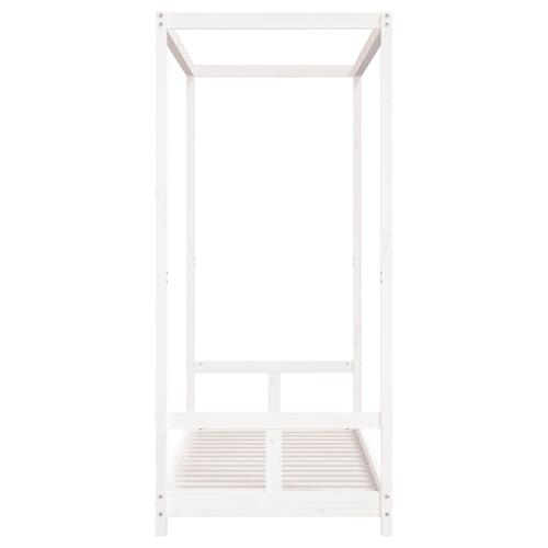 Sengeramme til juniorseng 80x200 cm massivt fyrretræ hvid