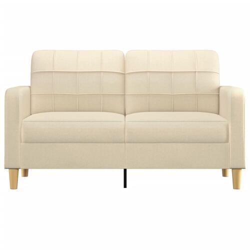 2-personers sofa 140 cm stof cremefarvet