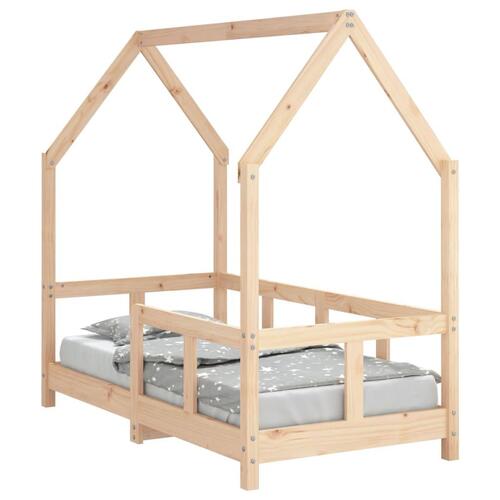 Sengeramme til juniorseng 70x140 cm massivt fyrretræ
