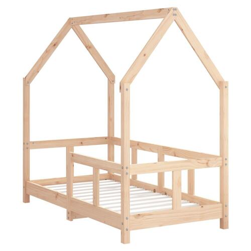 Sengeramme til juniorseng 70x140 cm massivt fyrretræ