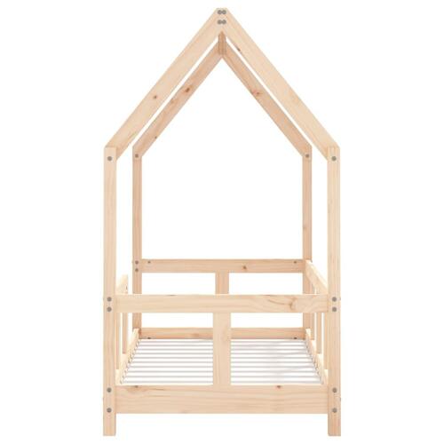 Sengeramme til juniorseng 70x140 cm massivt fyrretræ