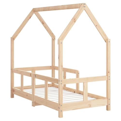 Sengeramme til juniorseng 70x140 cm massivt fyrretræ