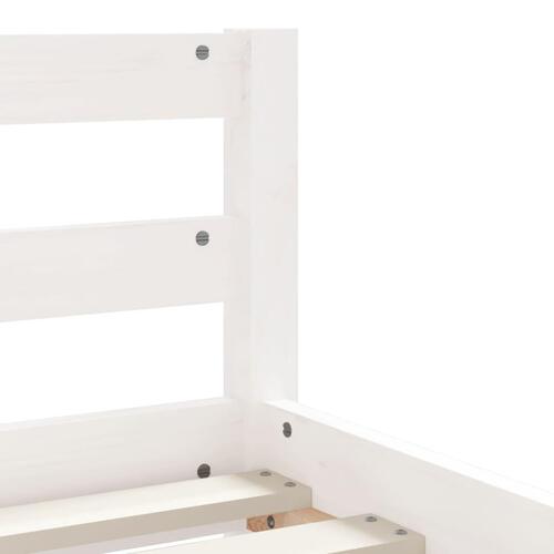 Sengeramme til juniorseng m. skuffer 90x190 cm massivt fyr hvid