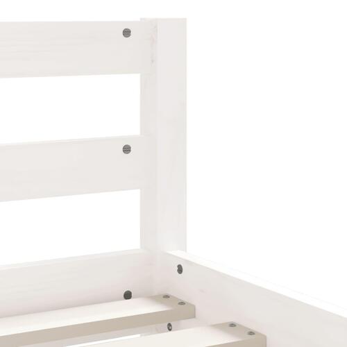 Sengeramme til juniorseng m. skuffer 90x200 cm massivt fyr hvid