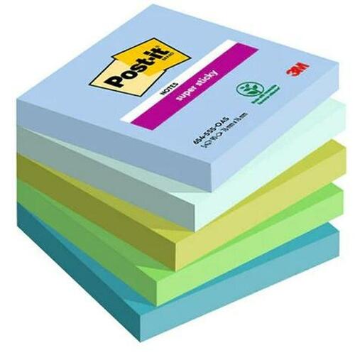 Klæbende huskesedler Post-it Super Sticky Multifarvet 5 Dele 76 x 76 mm