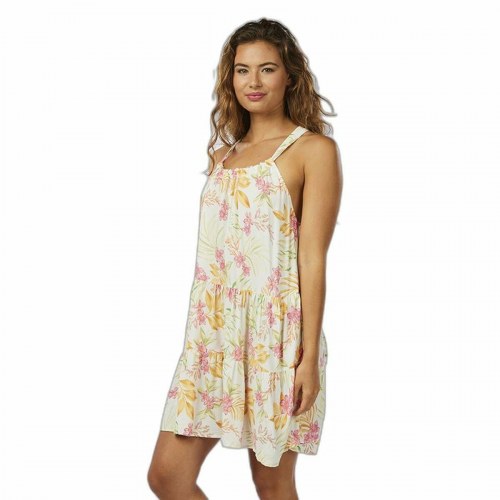 Rip Curl Sun Dance Up kjole - hvid tropisk, XS