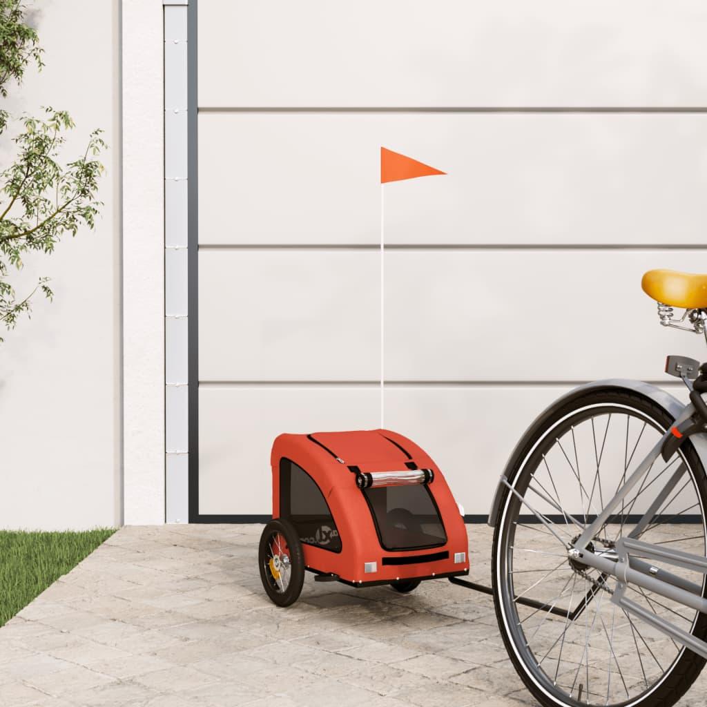 Cykeltrailer til kæledyr oxfordstof og jern orange