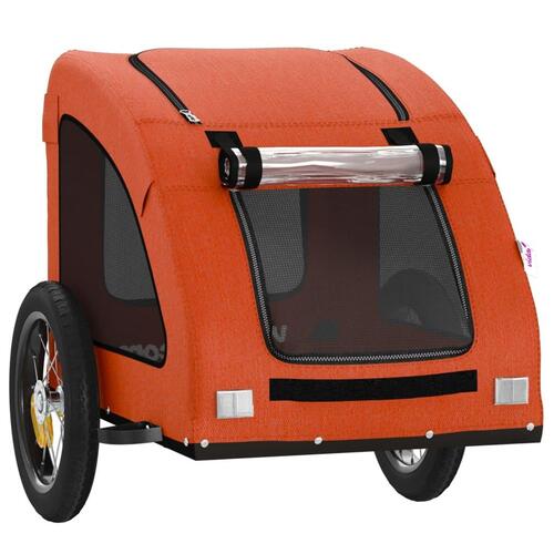 Cykeltrailer til kæledyr oxfordstof og jern orange