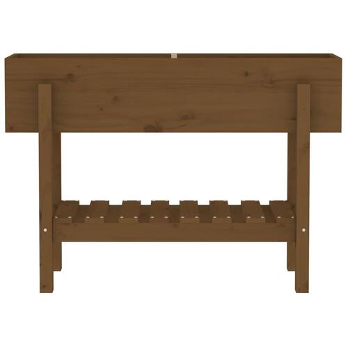 Højbed 101x30x69 cm massivt fyrretræ gyldenbrun
