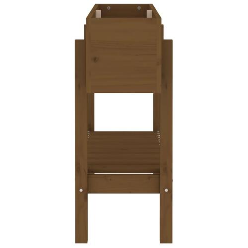 Højbed 101x30x69 cm massivt fyrretræ gyldenbrun
