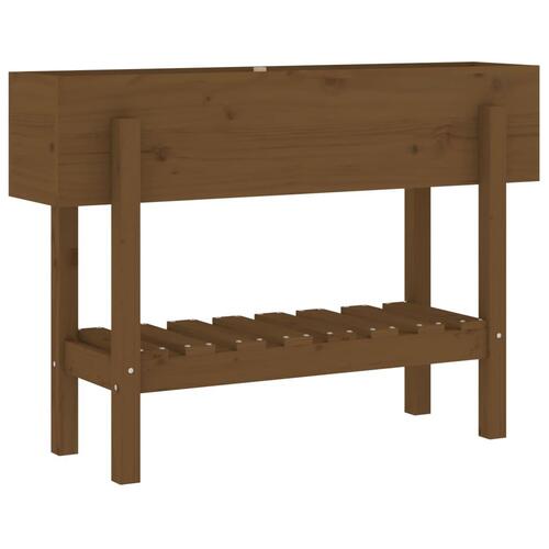Højbed 101x30x69 cm massivt fyrretræ gyldenbrun