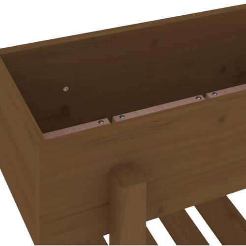 Højbed 101x30x69 cm massivt fyrretræ gyldenbrun