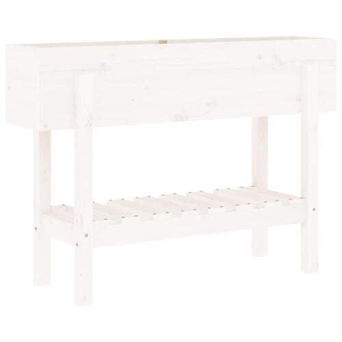 Højbed 101x30x69 cm massivt fyrretræ hvid