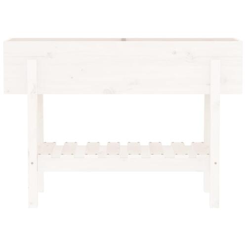 Højbed 101x30x69 cm massivt fyrretræ hvid