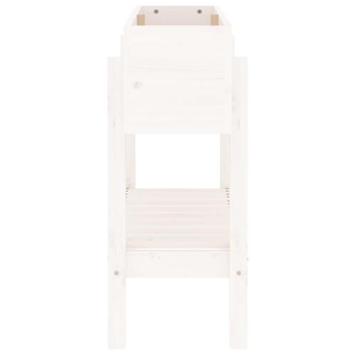 Højbed 101x30x69 cm massivt fyrretræ hvid
