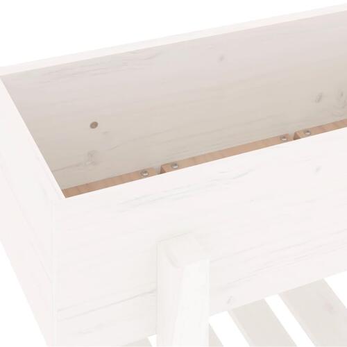 Højbed 101x30x69 cm massivt fyrretræ hvid