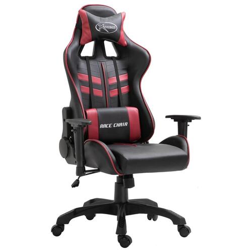 Gamingstol kunstlæder vinrød