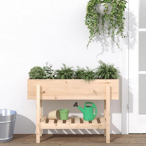 Højbed 101x30x69 cm massivt fyrretræ