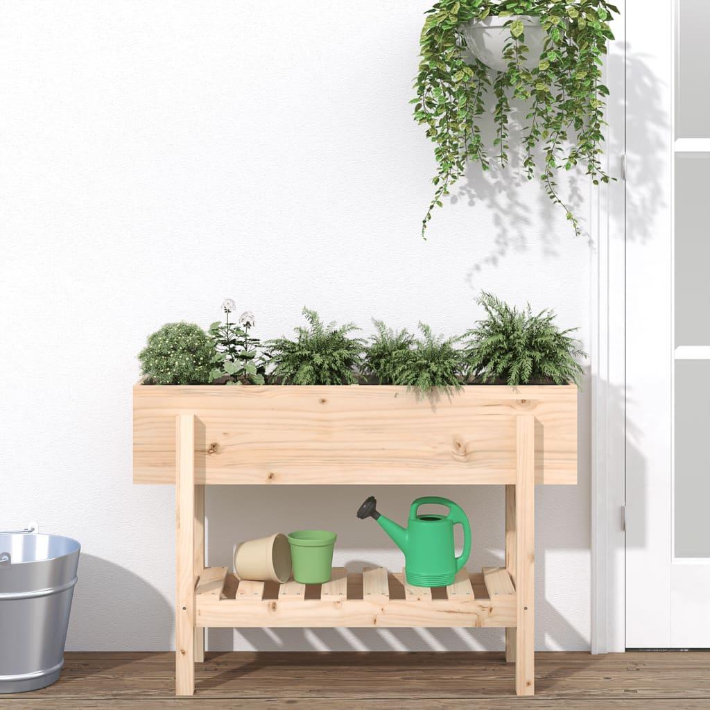 Højbed 101x30x69 cm massivt fyrretræ