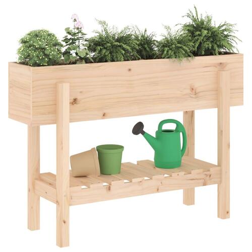 Højbed 101x30x69 cm massivt fyrretræ