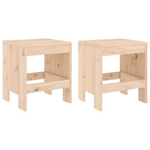 Haveskamler 2 stk. 40x36x45 cm massivt fyrretræ