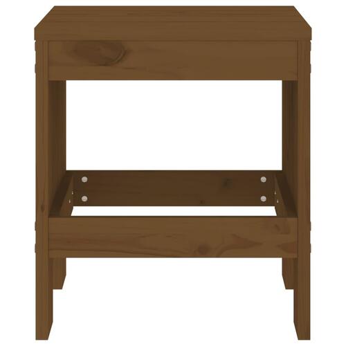 Haveskamler 2 stk. 40x36x45 cm massivt fyrretræ gyldenbrun