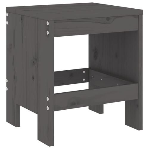 Haveskamler 2 stk. 40x36x45 cm massivt fyrretræ grå