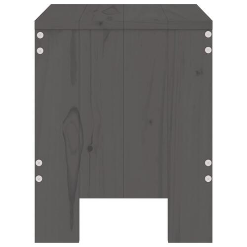 Haveskamler 2 stk. 40x36x45 cm massivt fyrretræ grå