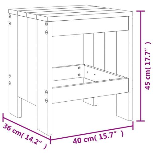 Haveskamler 2 stk. 40x36x45 cm massivt fyrretræ grå