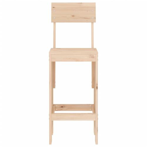 Barstole 2 stk. 40x48,5x115,5 cm massivt fyrretræ