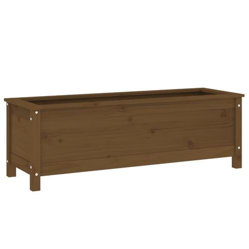 Højbed 119,5x40x39 cm massivt fyrretræ gyldenbrun